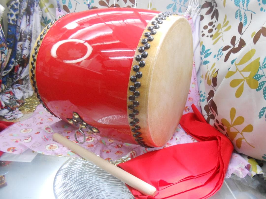 新品未使用(送料無料)28.500円エイサー大太鼓39cmサージ/モス布撥付き