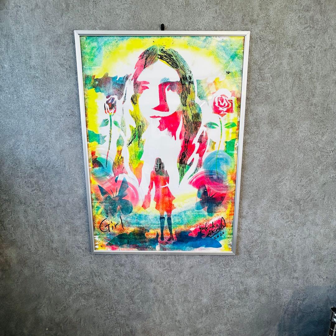 希少 ユキンコアキラ 直筆サイン入り　B2 額装　ゴットオブタレント出演