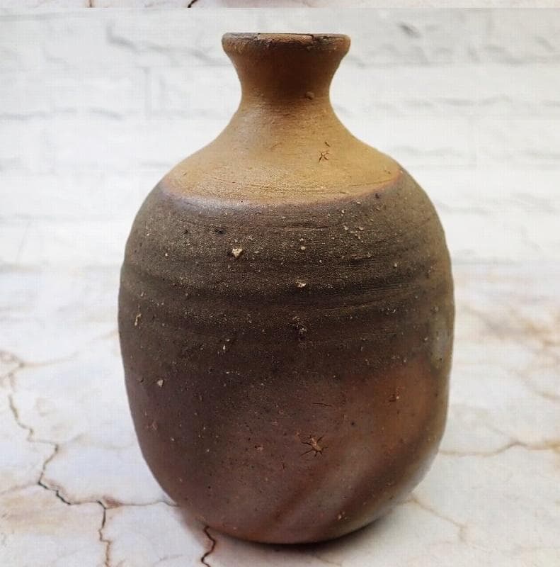 人間国宝　金重陶陽　窯変徳利　M338