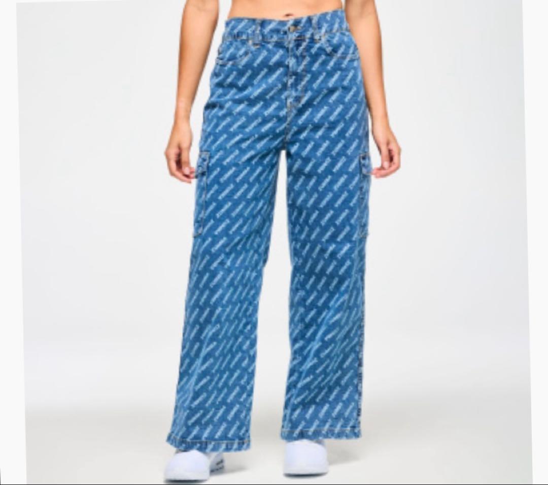 シ*ン様 Blue Jean Baggy Denim Cargo Pants -