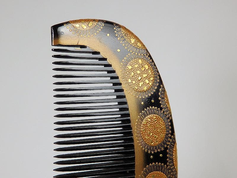 和装アクセサリー　アンティーク 櫛・笄セット　切金入蒔絵　C559A-fbeo