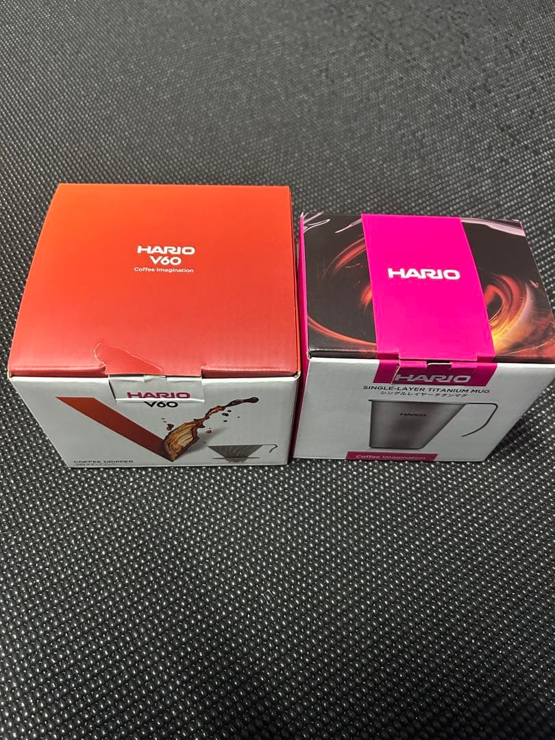 HARIO V60チタンドリッパー1~4杯用+シングルレイヤーチタンマグセット