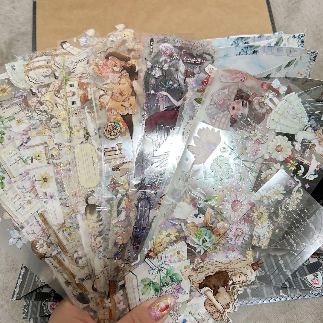 コラージュ用品まとめ売り　デザペ・トレペ・海外マステ・人物ステッカー・ナモンさん