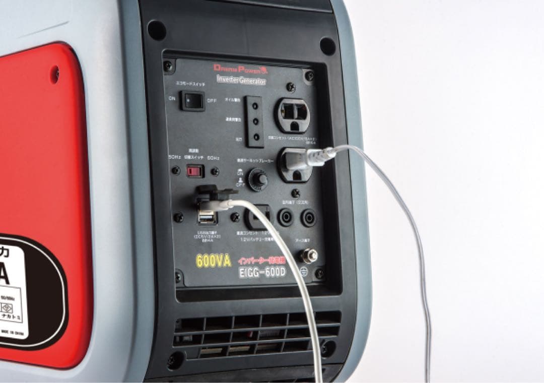 ナカトミ インバーター発電機 ガス式非常用電源 防災備蓄防災 EIGG-600D