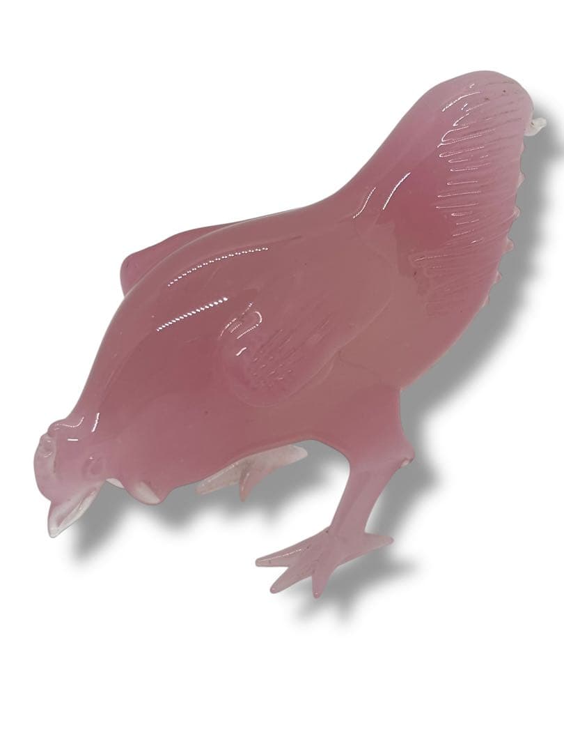 田*夫様 #ムラノガラス ピンクオパリン 鶏フィギュリン 2点セット