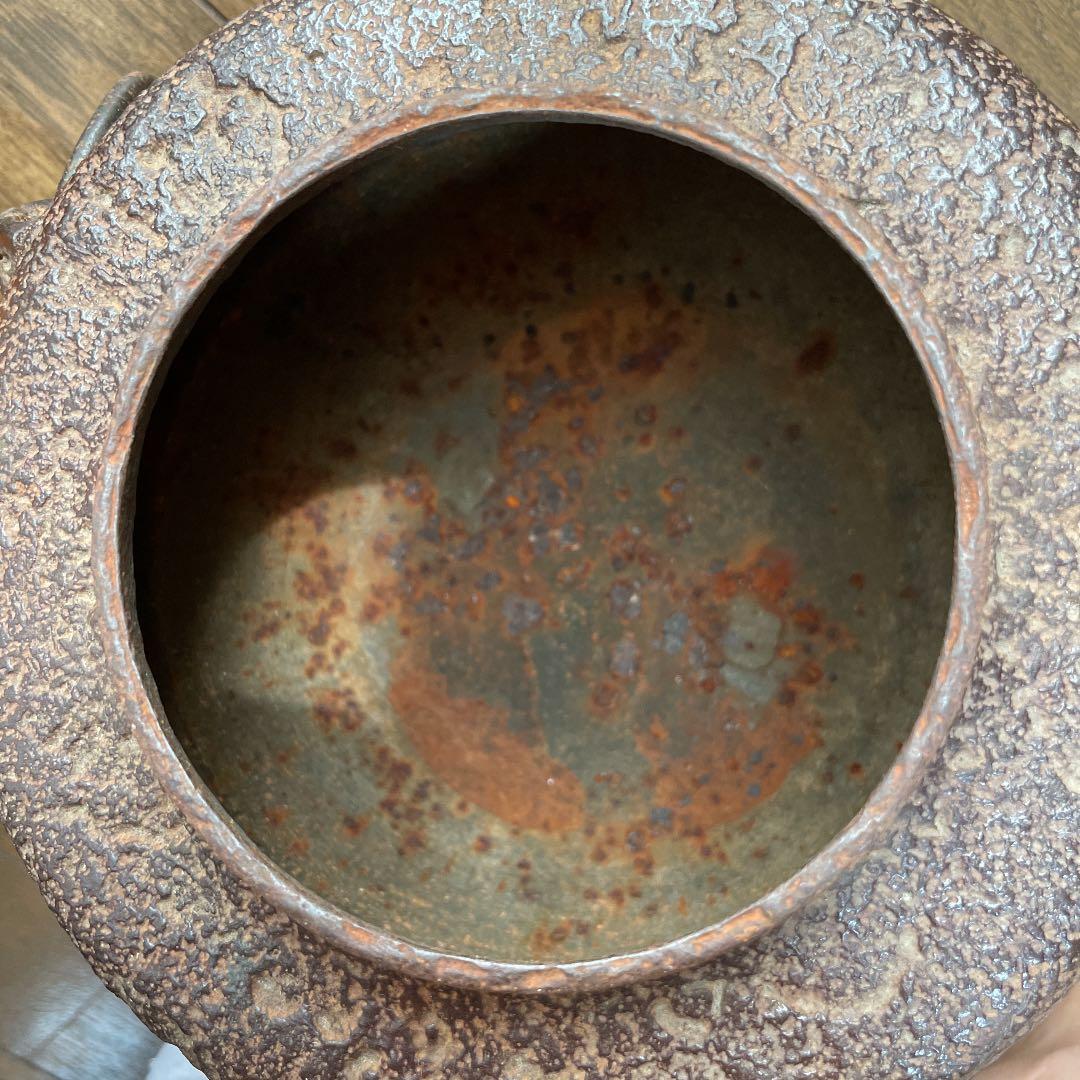 茶道具　鬼面風炉釜セット南部鉄器三巌堂