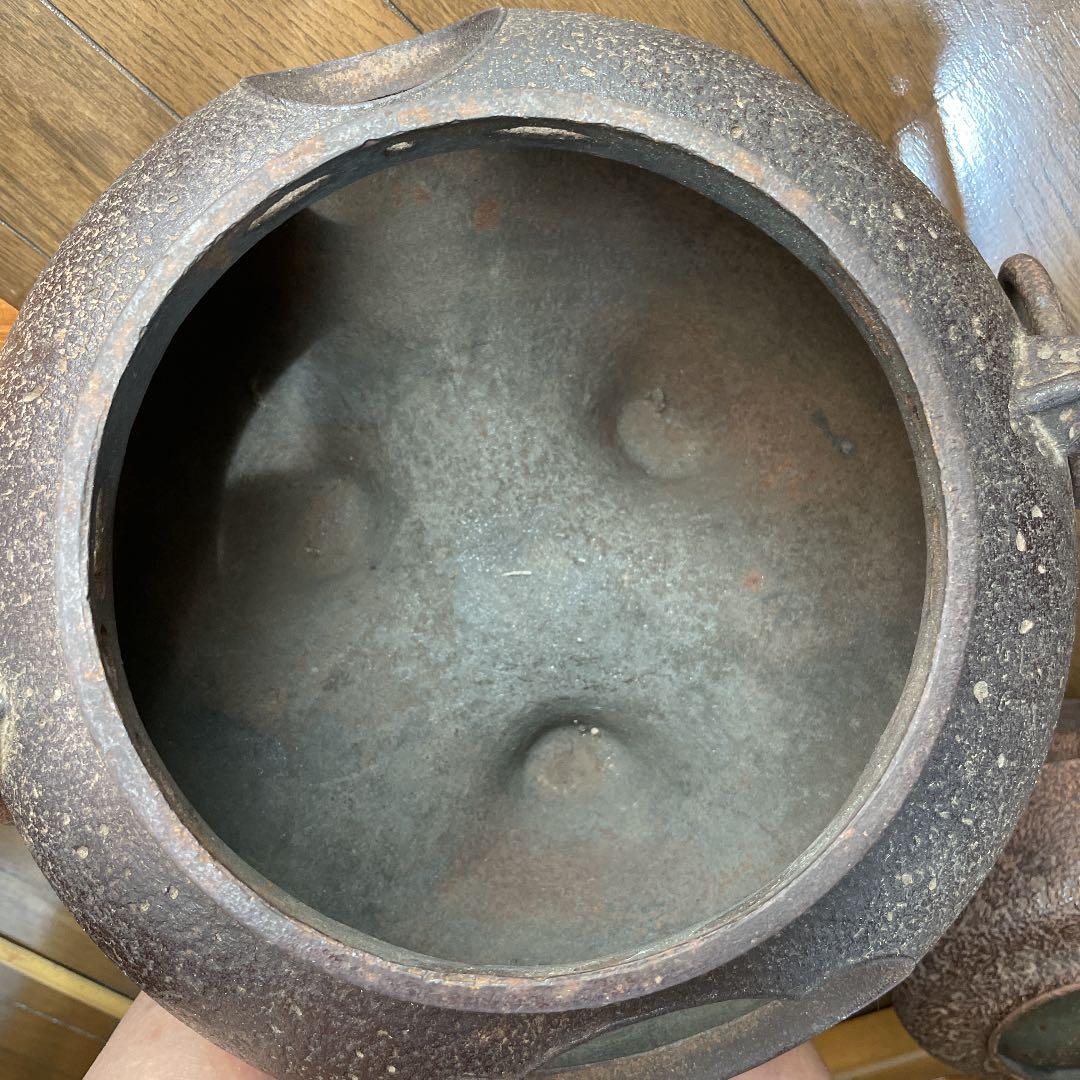 茶道具　鬼面風炉釜セット南部鉄器三巌堂