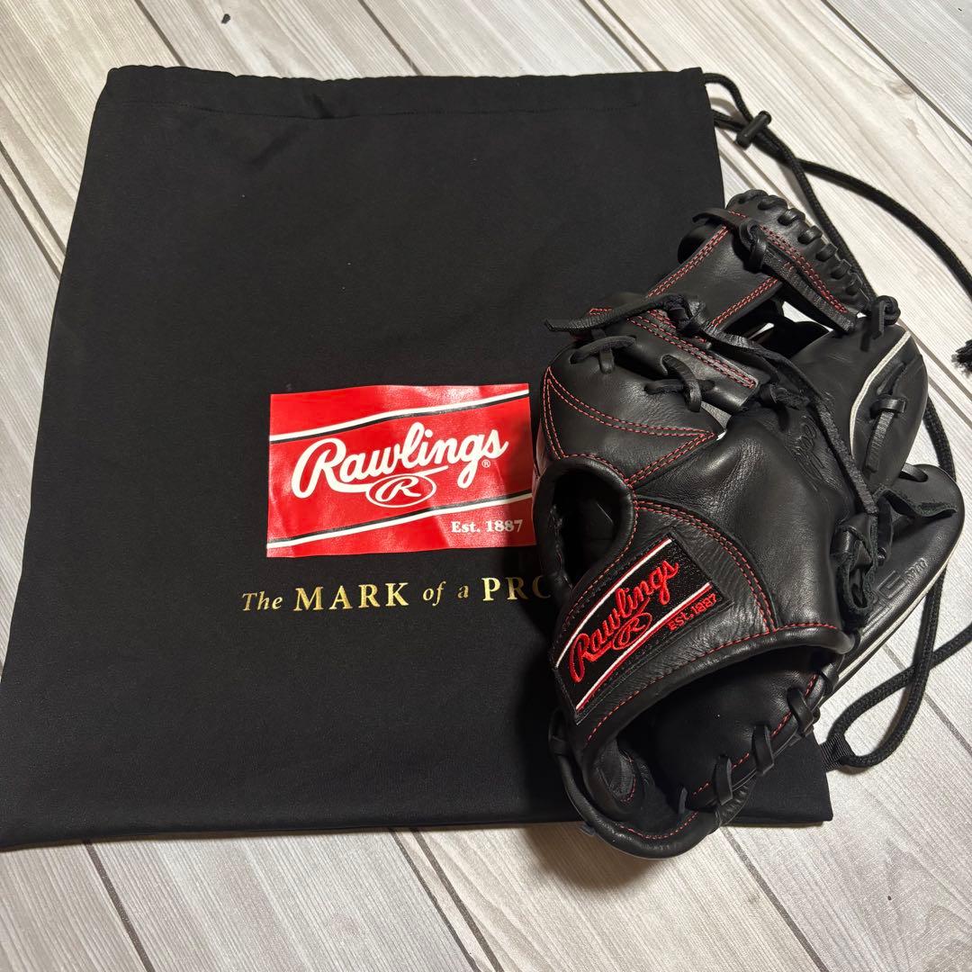 【美品】　野球 グローブ 軟式 大人 右投げ ローリングス ハイパーテック　@