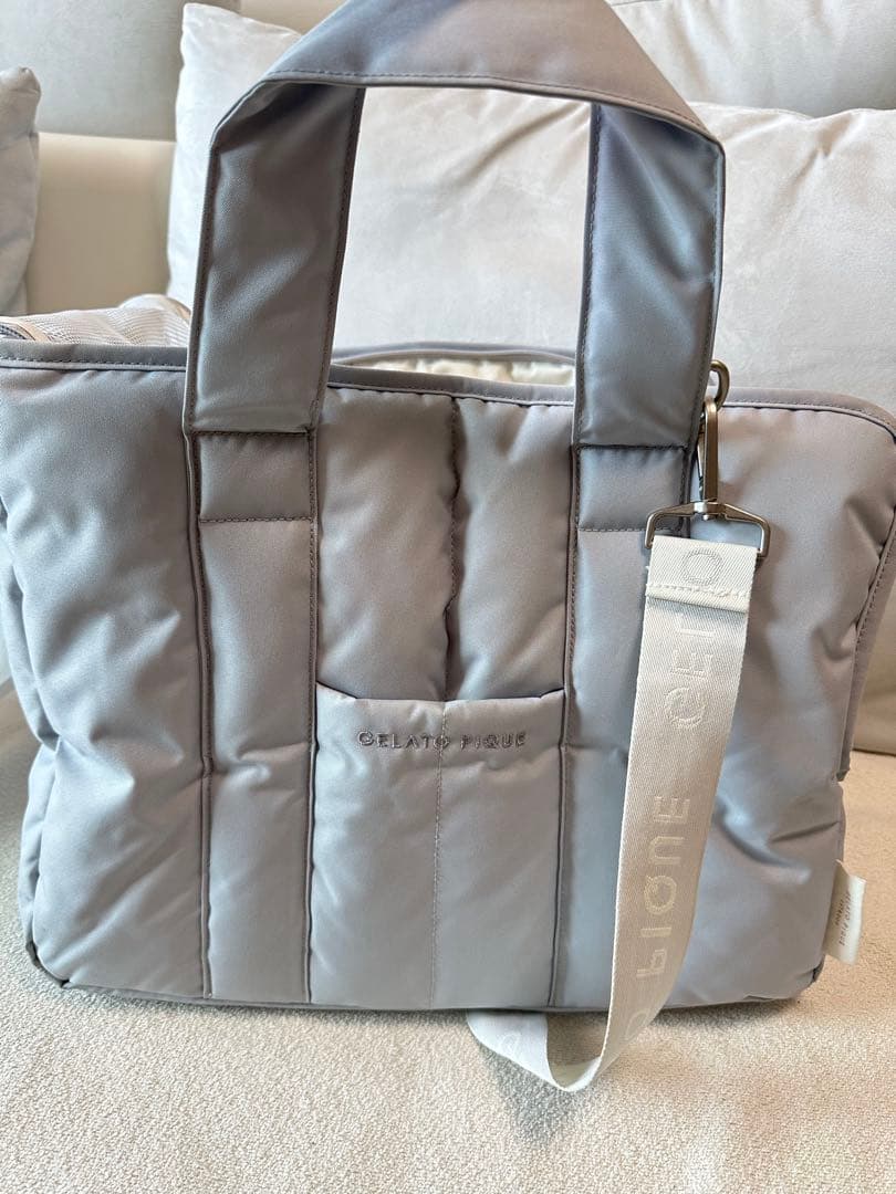 ジェラピケ　ジェラートピケ CAT&DOGミニサイズキャリーバッグ 犬 バック