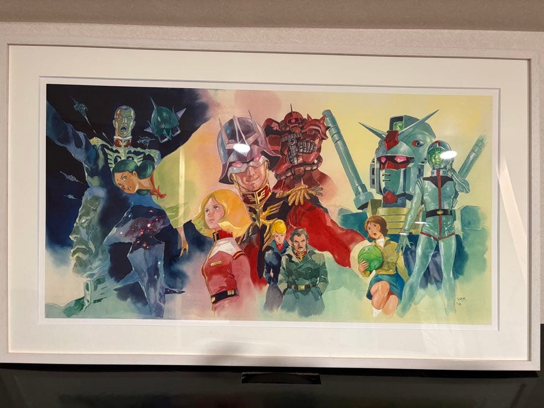 ガンダム・ 水彩画額装アート