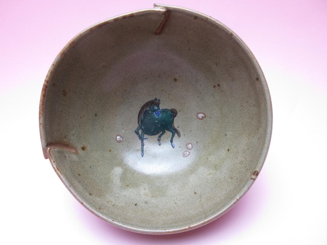 専用　仁清 銘 馬紋 古い 茶碗 TN 104 70816