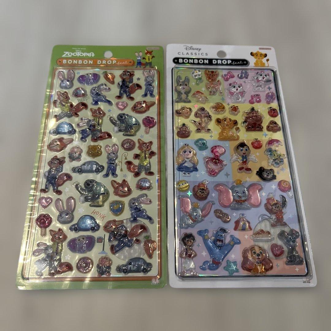 【ディズニー】ボンボンドロップシール　ズートピア　クラシック　2枚セット