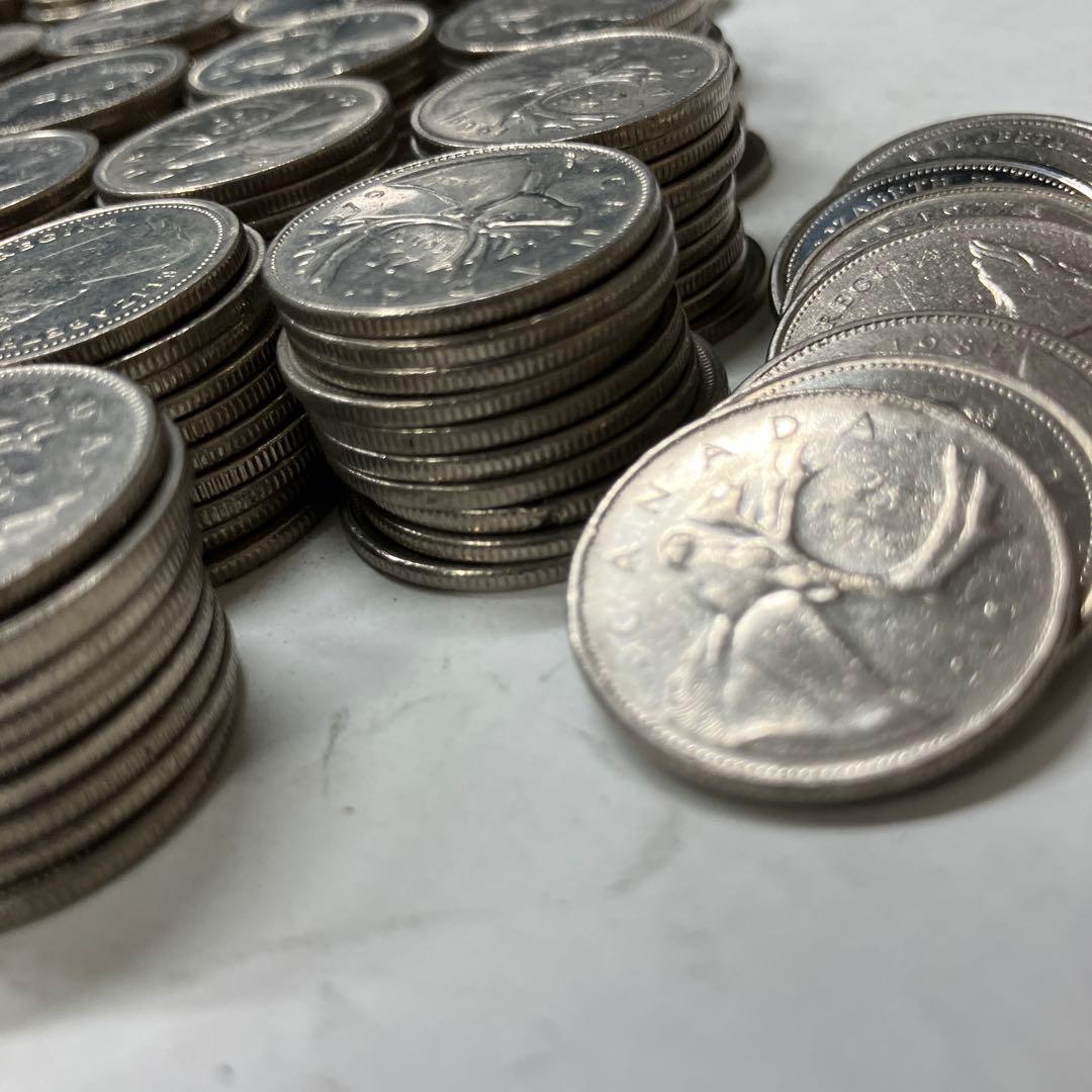 カナダ　25セント　トナカイ　249枚　ビーバー　5セント　255枚　まとめ売り