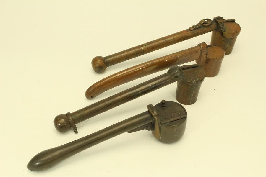 古銅 矢立 文房具 筆筒 十六個 まとめて(A564)