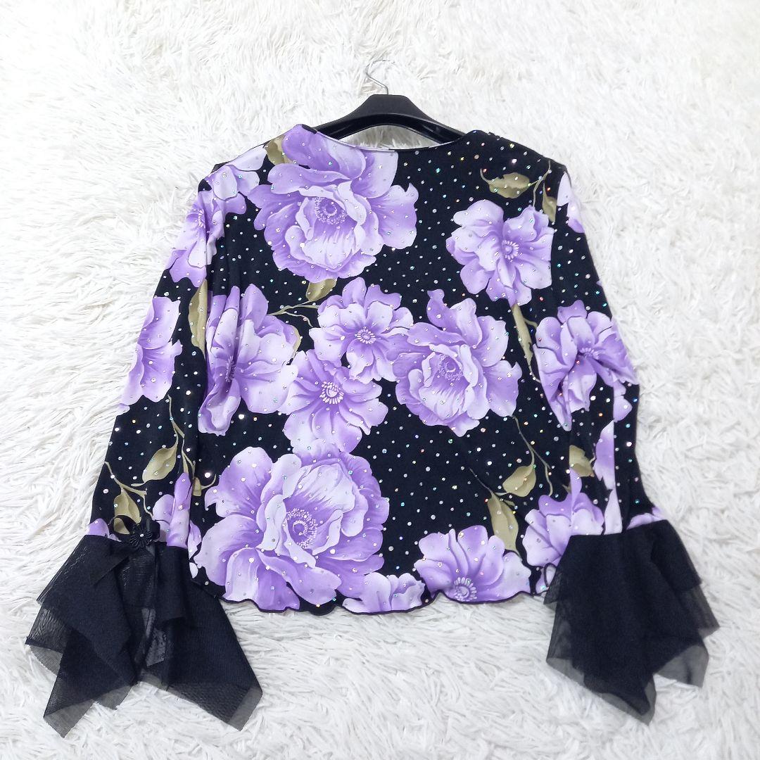 Sanline　サンリーヌ　社交ダンス　セットアップ　ドレス　スパンコール　薔薇