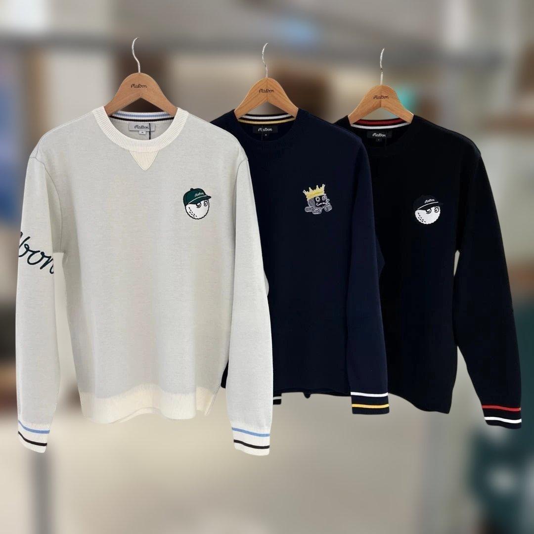 Malbon Golf 2025年秋冬コレクション のメンズ長袖ニット
