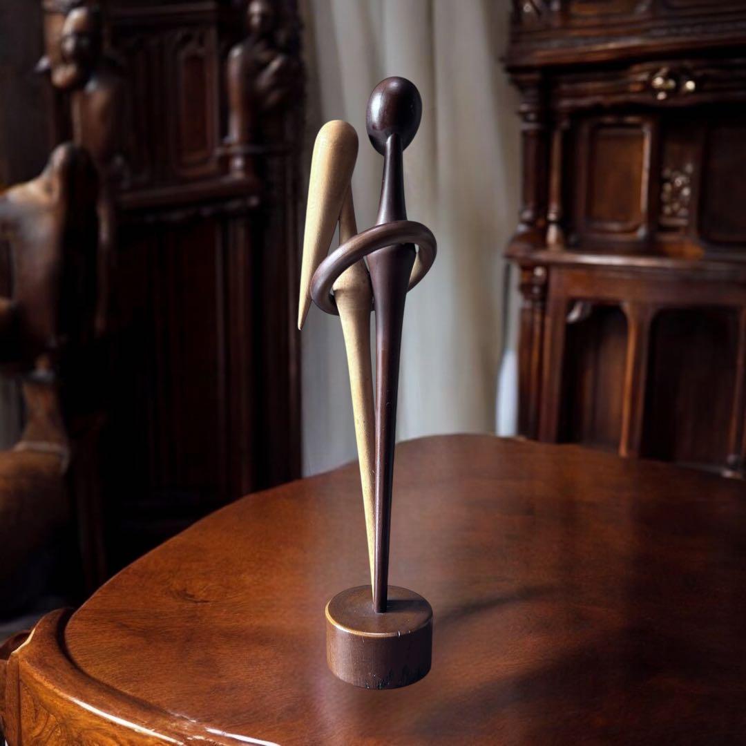 1971年 近代 モダンこけし 杉崎泰山 作 〈ささやき〉創作　郷土玩具