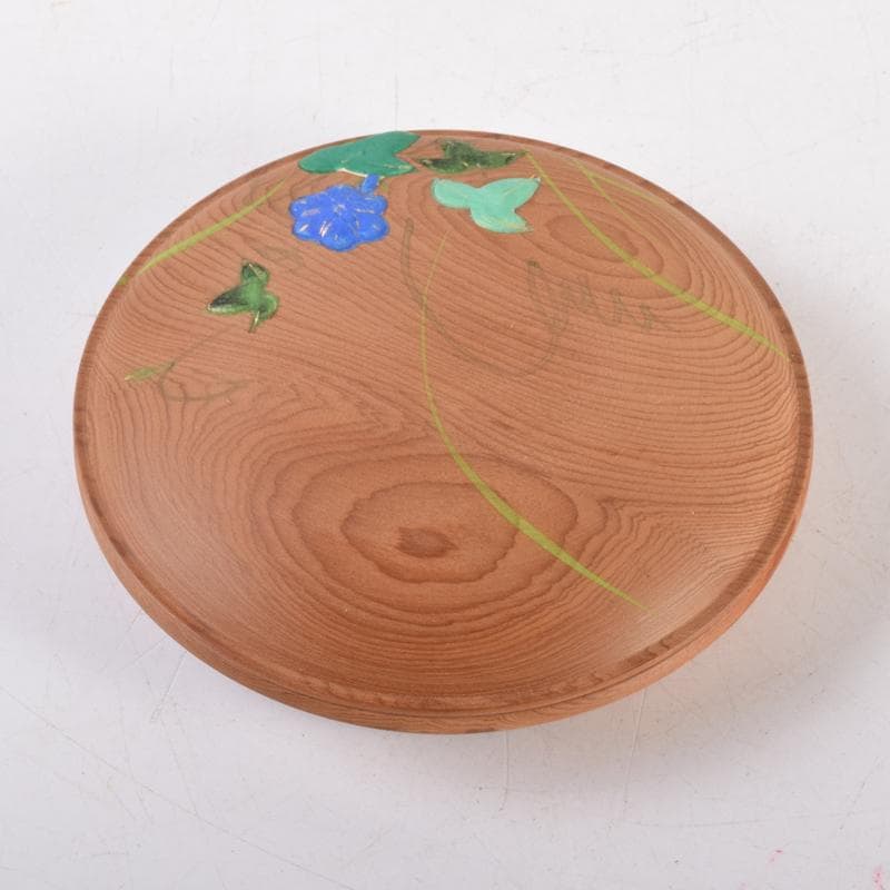 waiwai　茶道具　一位木地　朝顔蒔絵　香合　在銘　共箱　V　7188