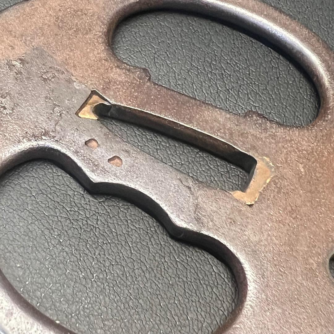 〇Bb左1194 日本刀 鍔 刀装具 金入