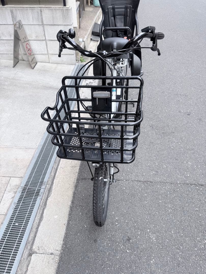 大阪府　子供乗せ　ヤマハ　電動アシスト自転車 チャイルドシート付き グレー