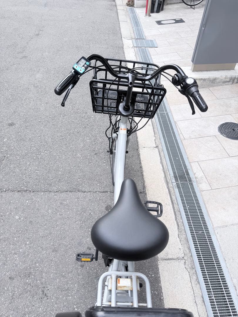 大阪府　子供乗せ　ヤマハ　電動アシスト自転車 チャイルドシート付き グレー