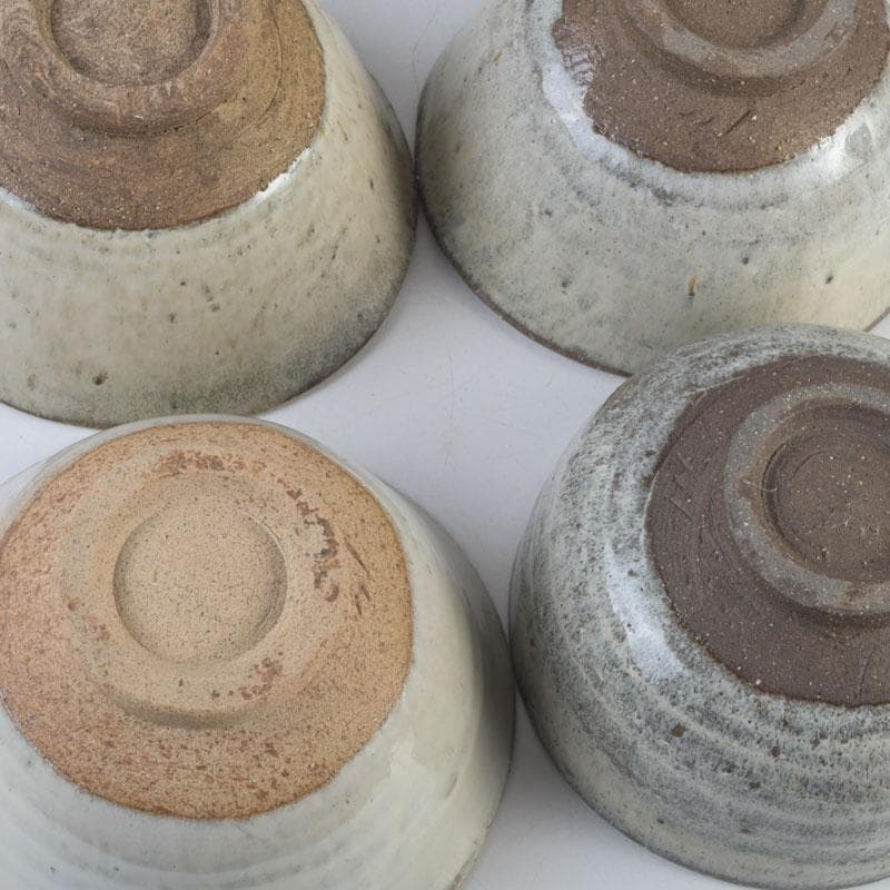 ゆき　茶道具　三蔵窯　粉引など　数茶碗六種十二客　時代箱付　M　9536A