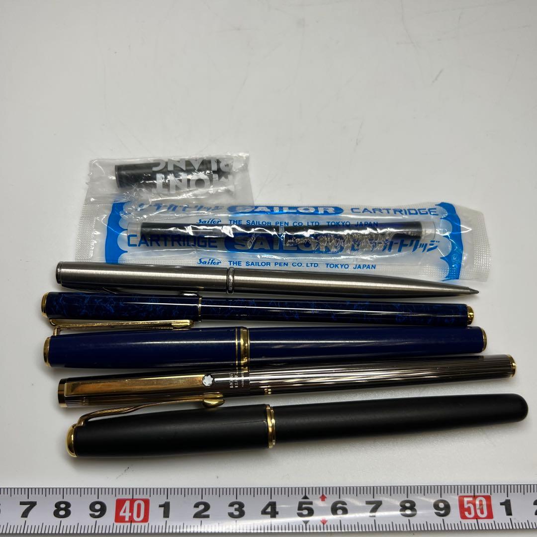 パーカー、モンブラン　万年筆、ボールペン　100g 東Y7-1023①トヒチサ