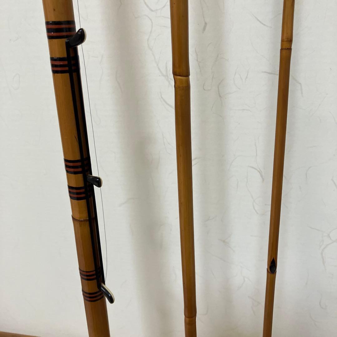 和竿　白キス　3.4m（中通し）　 3本継　竿かづ作