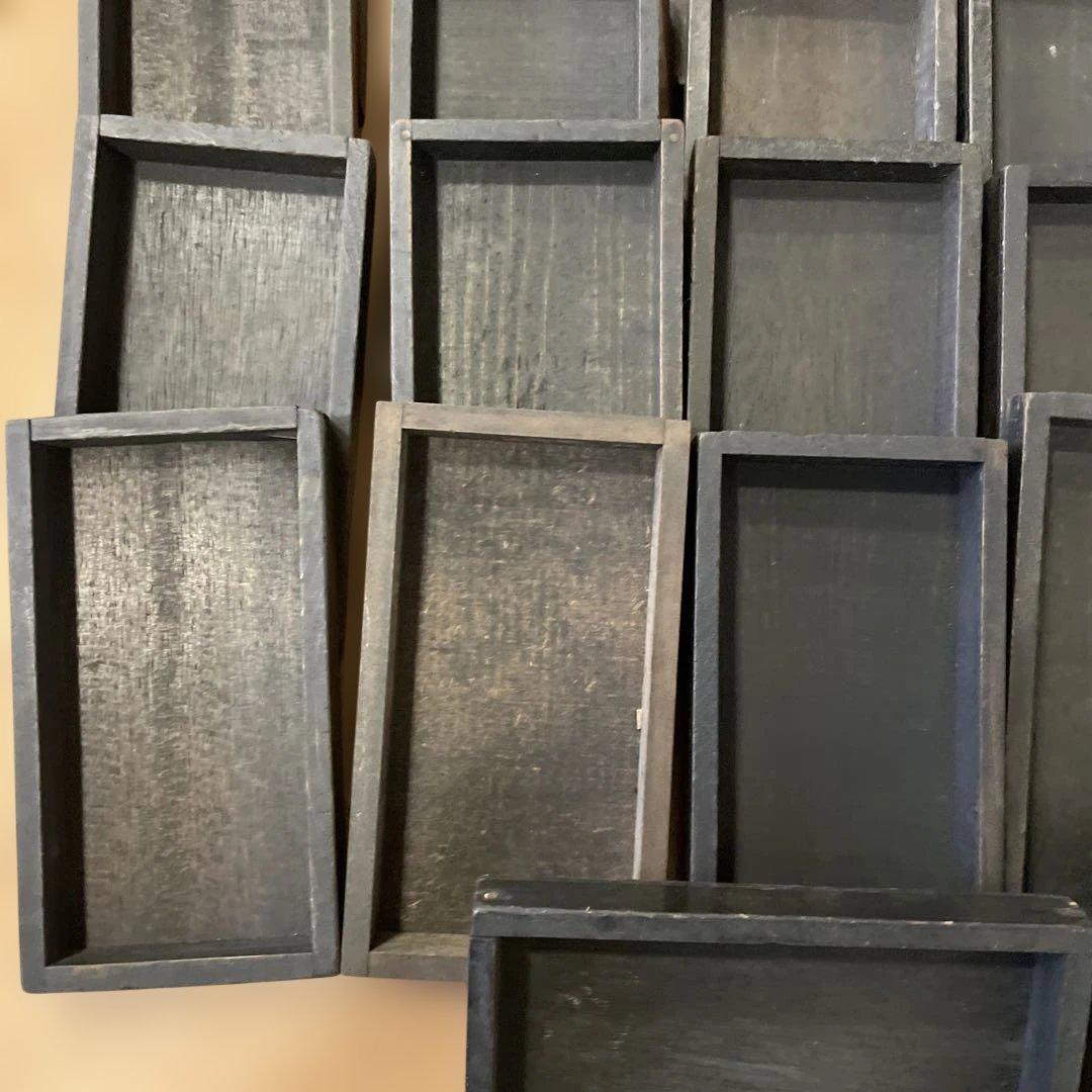 B30-1/活版印刷所で使われていた小箱（文選箱）30枚【古道具】