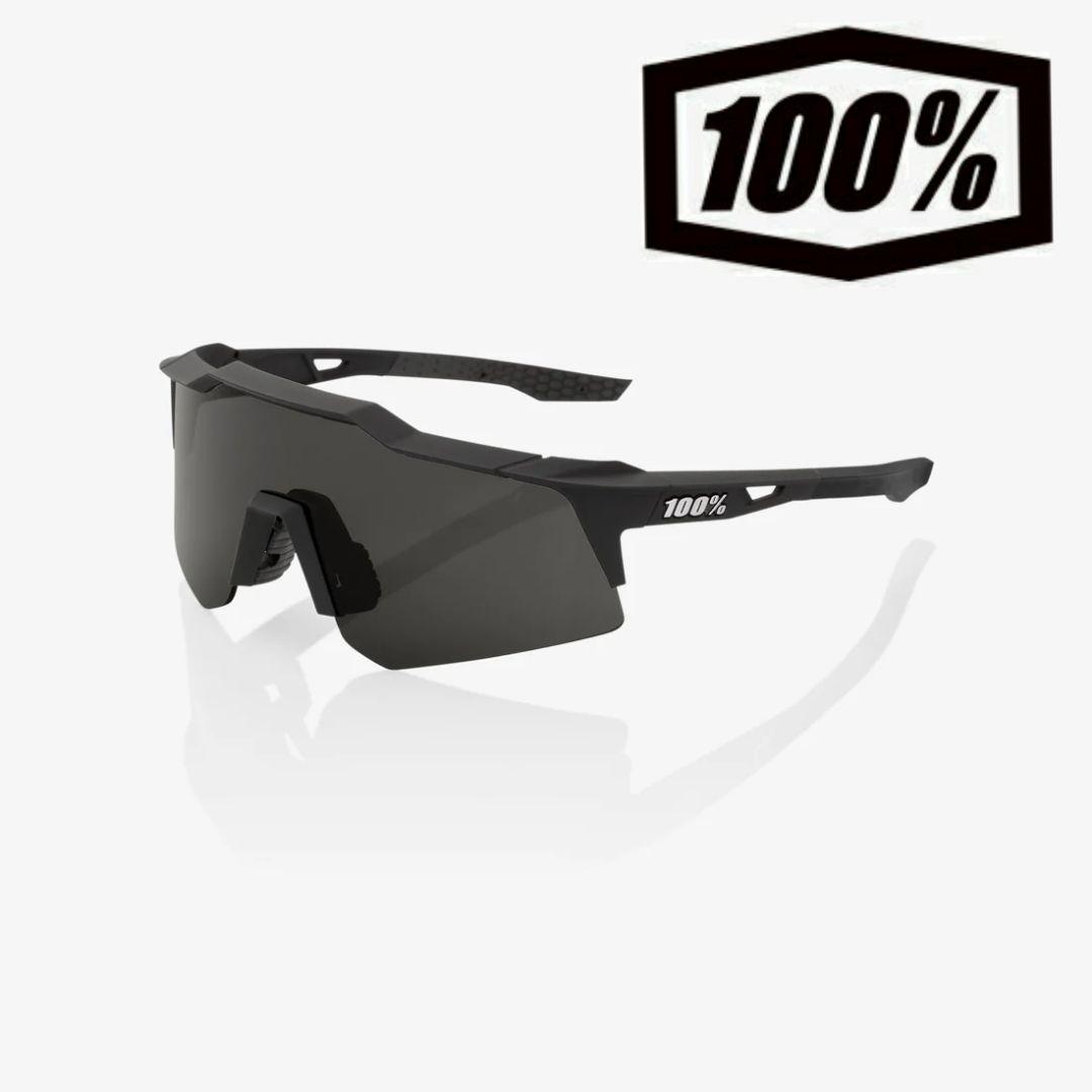 100% Speedcraft XS ブラック ワンハンドレッド サングラス