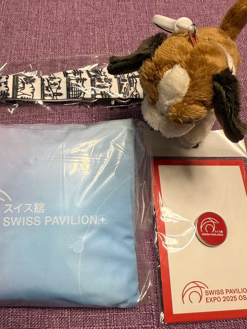 【3】大阪関西万博　スイス館　4点セット　新品未使用　エコバッグ　ピンバッチ等