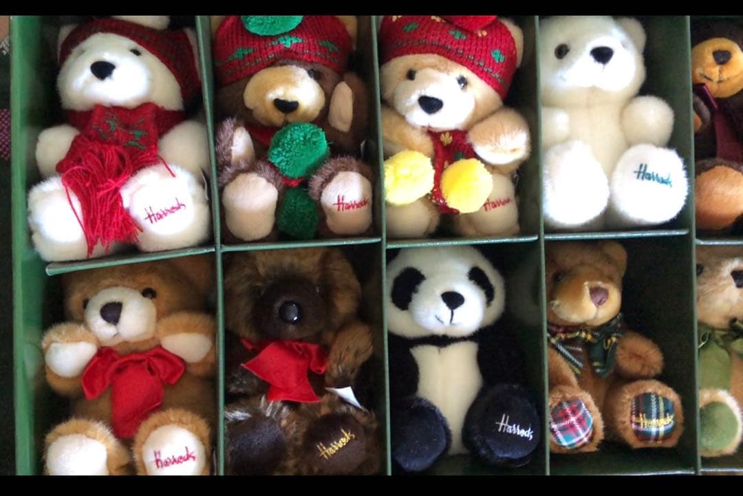 Harrods ミニチュア クリスマス テディベア ぬいぐるみ ハロッズ 15本