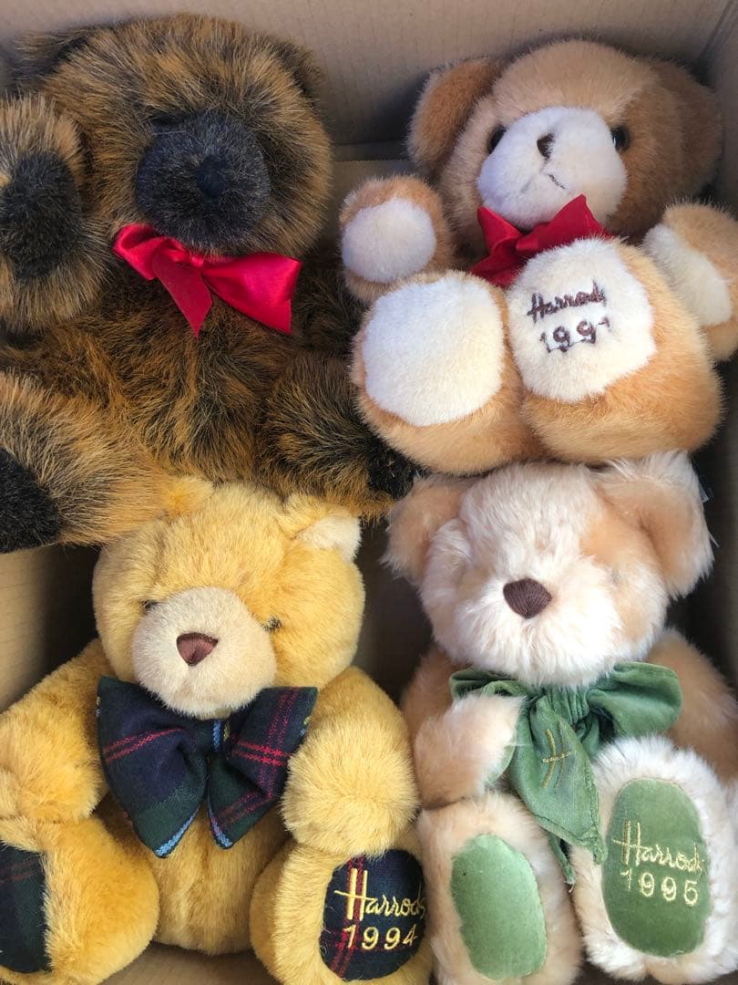 Harrods ミニチュア クリスマス テディベア ぬいぐるみ ハロッズ 15本