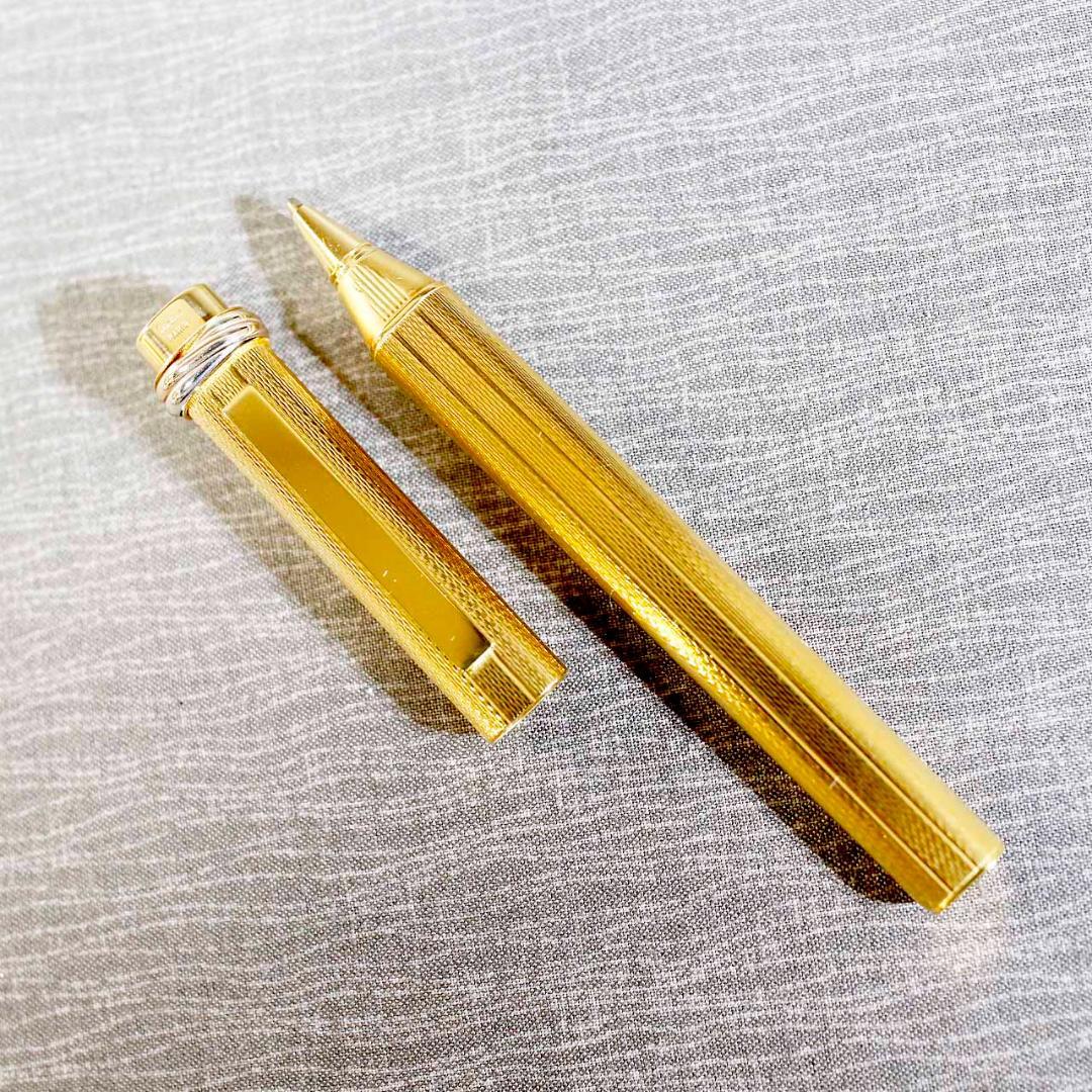 【美品 送料込み】カルティエ ボールペン トリニティ ゴールド プレート