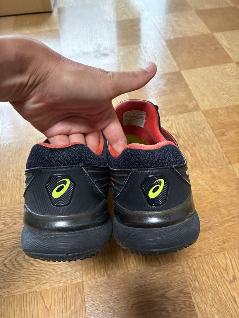 ASICS コートFF2 テニスシューズ 黒/赤/黄