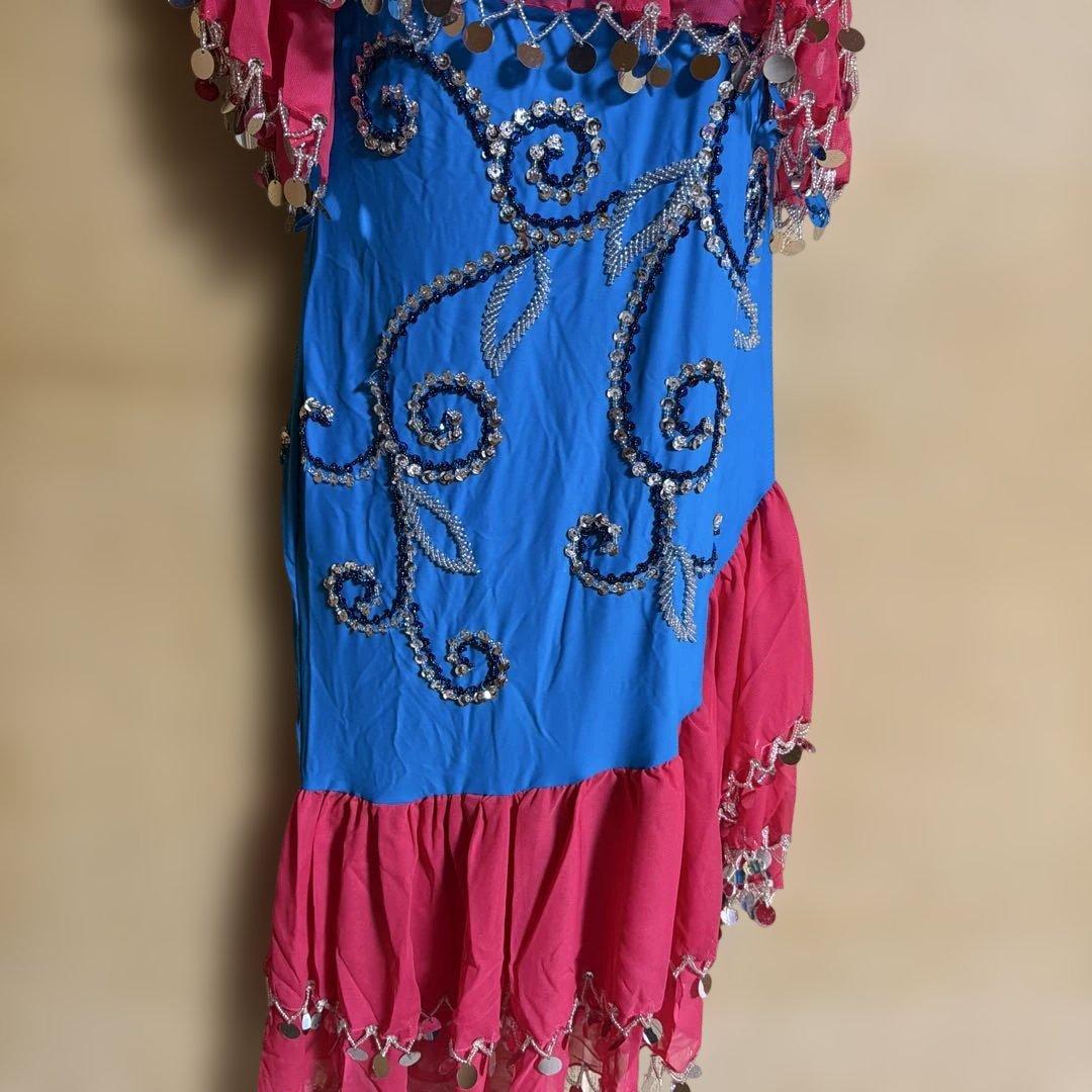 ベリーダンス用セットアップ ピンクと青