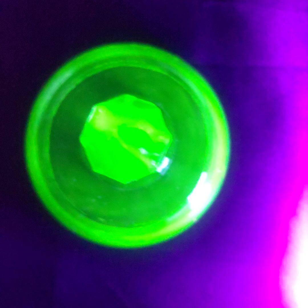 ウランガラス　キャンディポット　希少　レア　アンティーク　1客