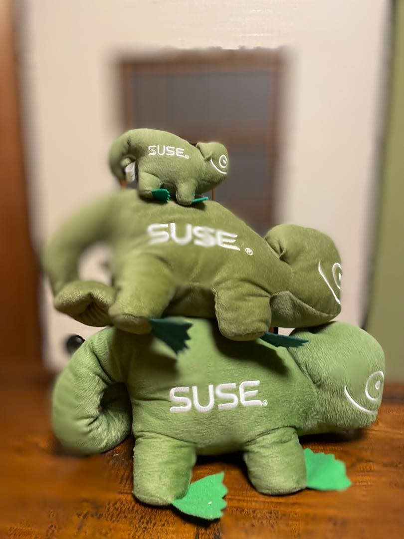 SUSE Geeko カメレオン型ぬいぐるみセット