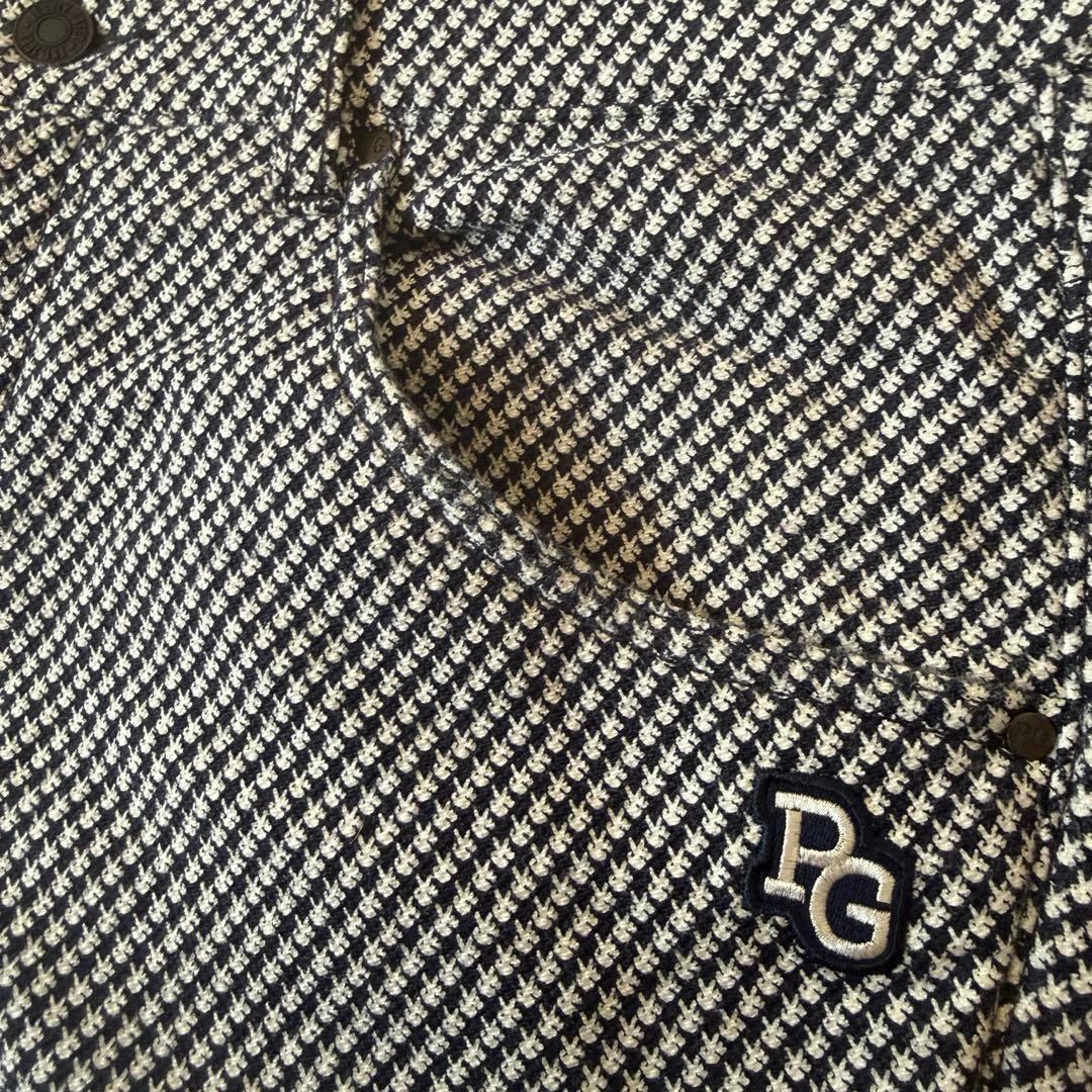 裏起毛　防寒　秋冬　パーリーゲイツ　パンツ　XL〜XXL相当 千鳥格子　黒　白