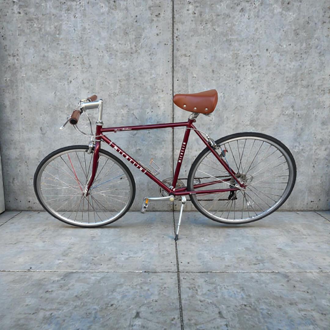 MICHELIN クロスバイク 7段変速 ワインレッド クラシックデザイン