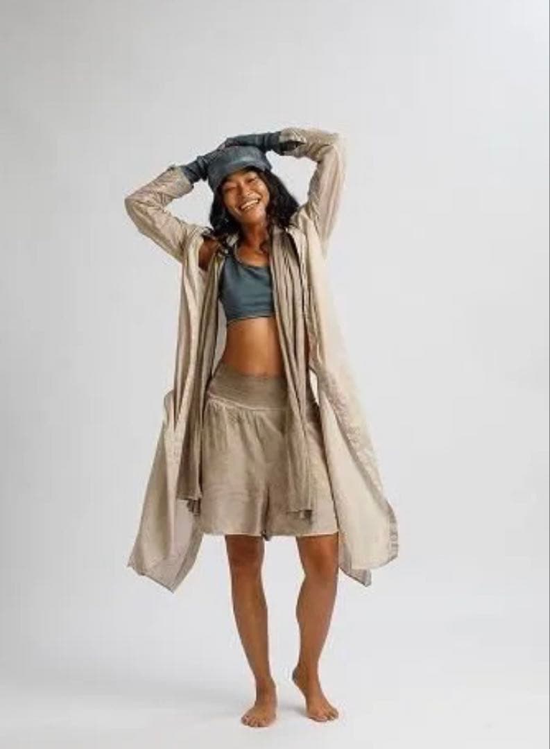 SALSATION サルセーション　ロングシャツ　カラーライトブラウン