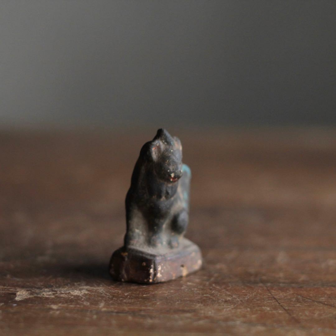 古い 土人形 狛犬 古道具 アンティーク 狛犬のみ