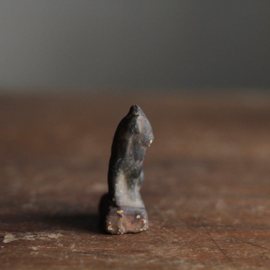 古い 土人形 狛犬 古道具 アンティーク 狛犬のみ