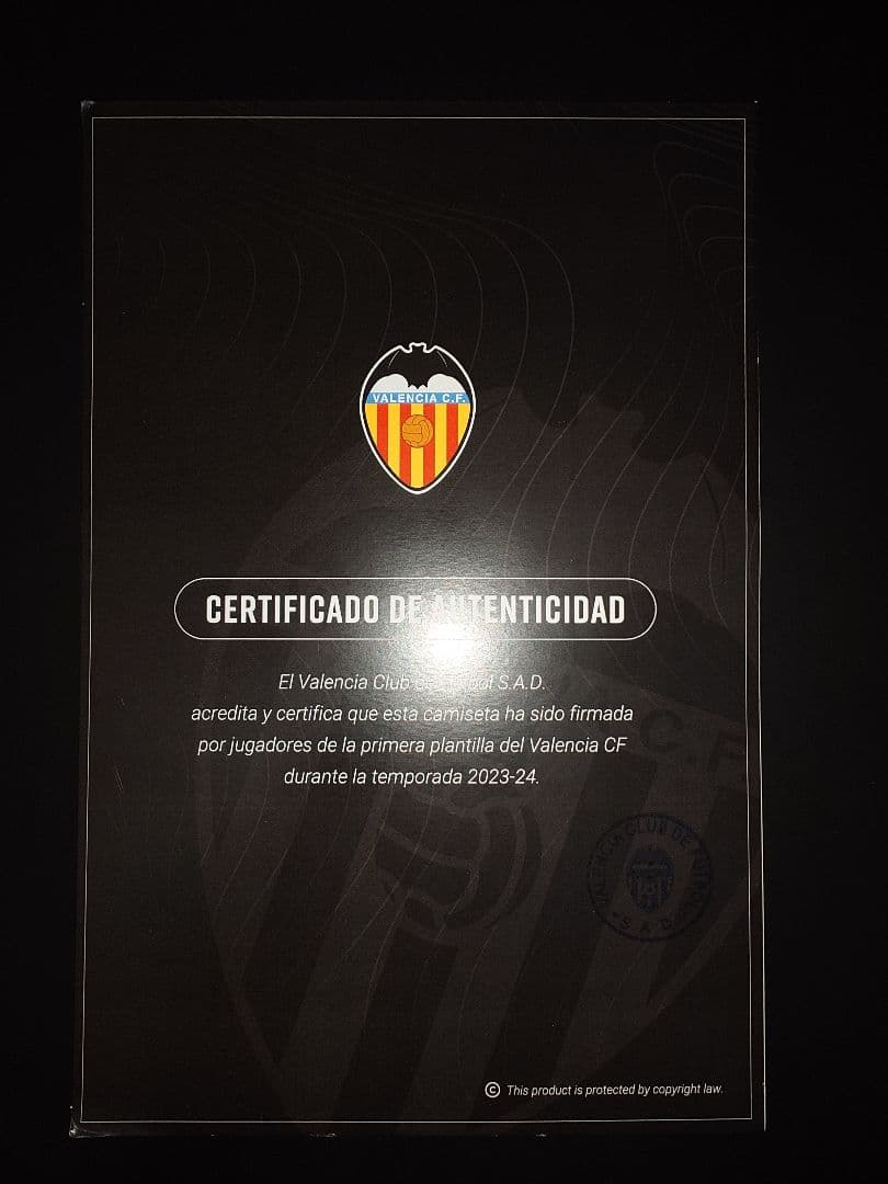 【最終SALE】バレンシアCF 21選手 直筆サイン入りユニフォーム