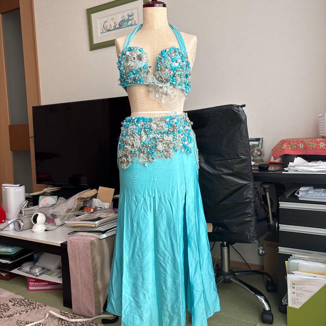 水色 ベリーダンス セットアップ