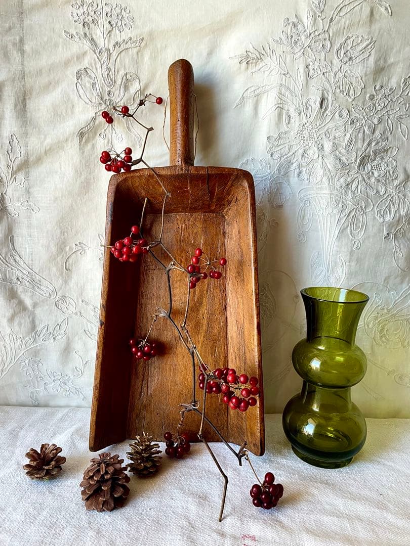 【レア】木製スコップ フランスアンティーク スコープ シャベル プリミティブ