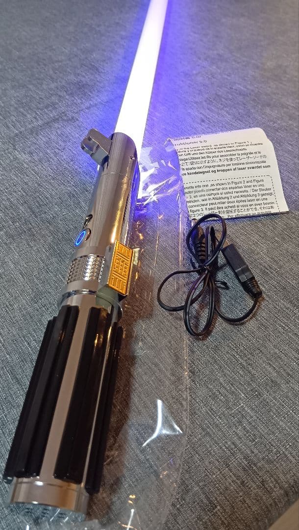 合金製ライトセーバー アナキン仕様 SWギミック 振動 音 光 usb充電 新品