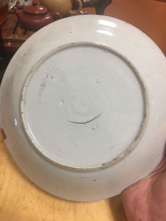 青花 大皿 清時代 中国古玩