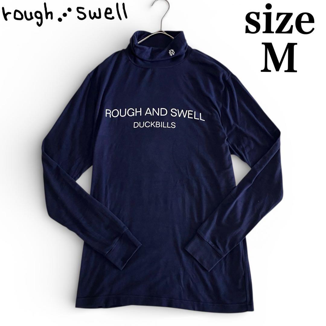 ラフアンドスウェル　長袖　モックネック シャツ　ネイビー M 日本製