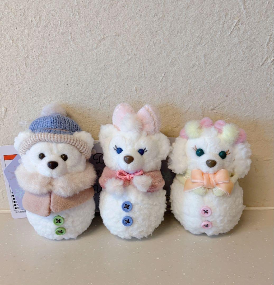 ダッフィー　シェリーメイ　クッキーアン　ディズニー　雪だるま　スノーウィーデイ